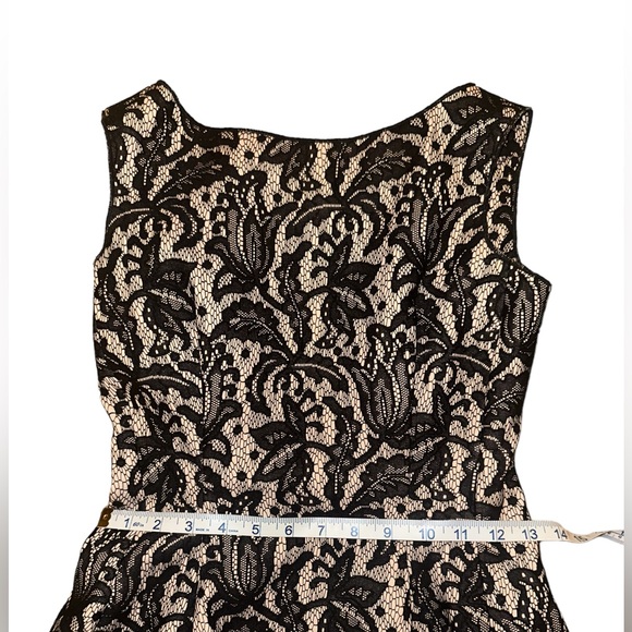 ZARA Kate Middleton Black Lace Tulip Fit & Flare Dress Size S - Picture 13 of 14